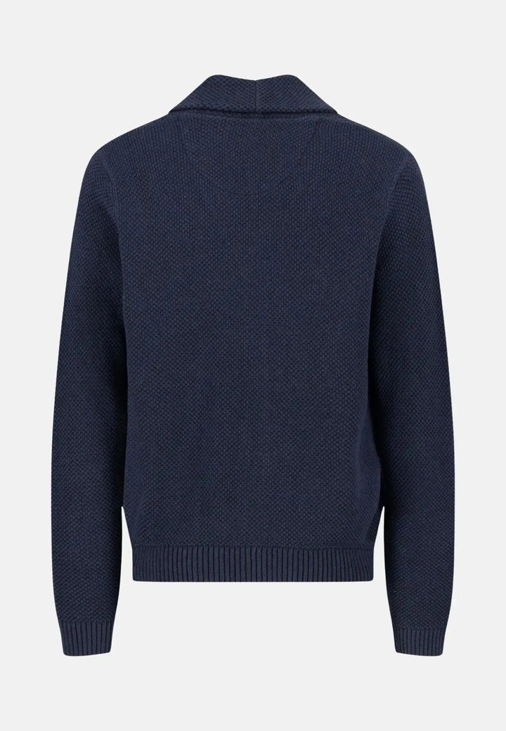 Fynch - Hatton Buttoned Shawl Collar Cardigan Navy 1509641-690-M