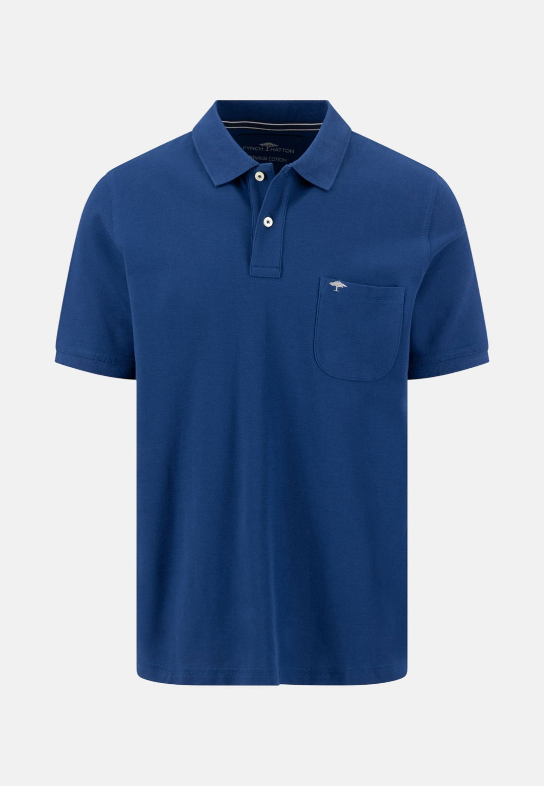 Fynch - Hatton Chest Pocket Premium Cotton Polo Shirt Midnight - 16031701-672-M - fynch - hatton.co.uk