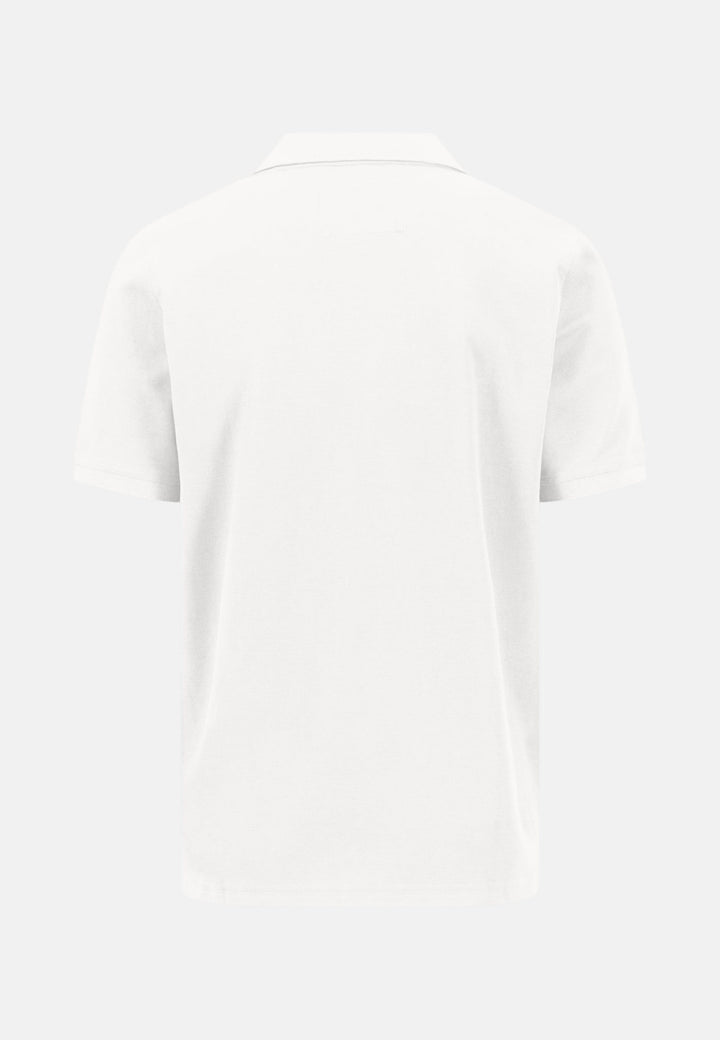 Fynch - Hatton Chest Pocket Premium Cotton Polo Shirt White - 16031701-802-M - fynch - hatton.co.uk