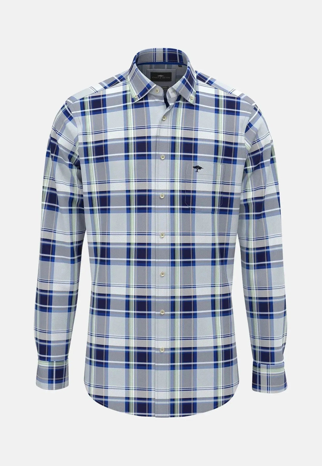 Fynch - Hatton Colorful Combi Check Shirt Navy 15138320-685-S