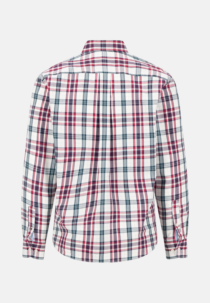 Fynch-Hatton Colorful Twill Check Button Down Shirt Grape 16086210-416-M