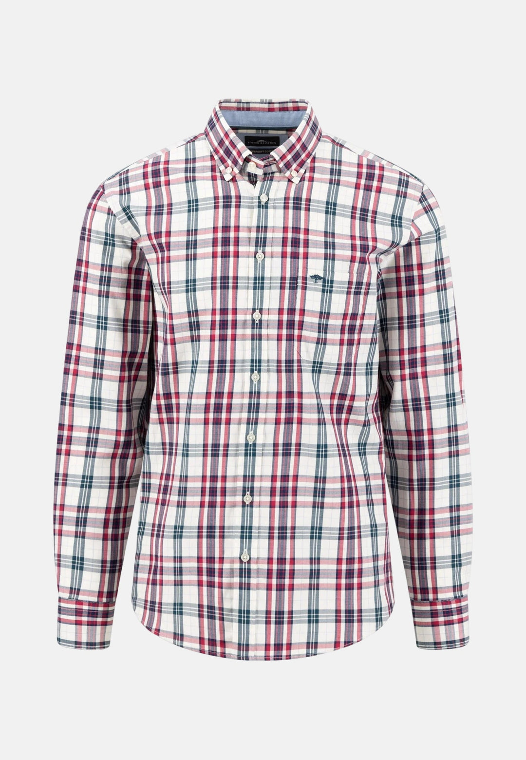 Fynch-Hatton Colorful Twill Check Button Down Shirt Grape 16086210-416-M