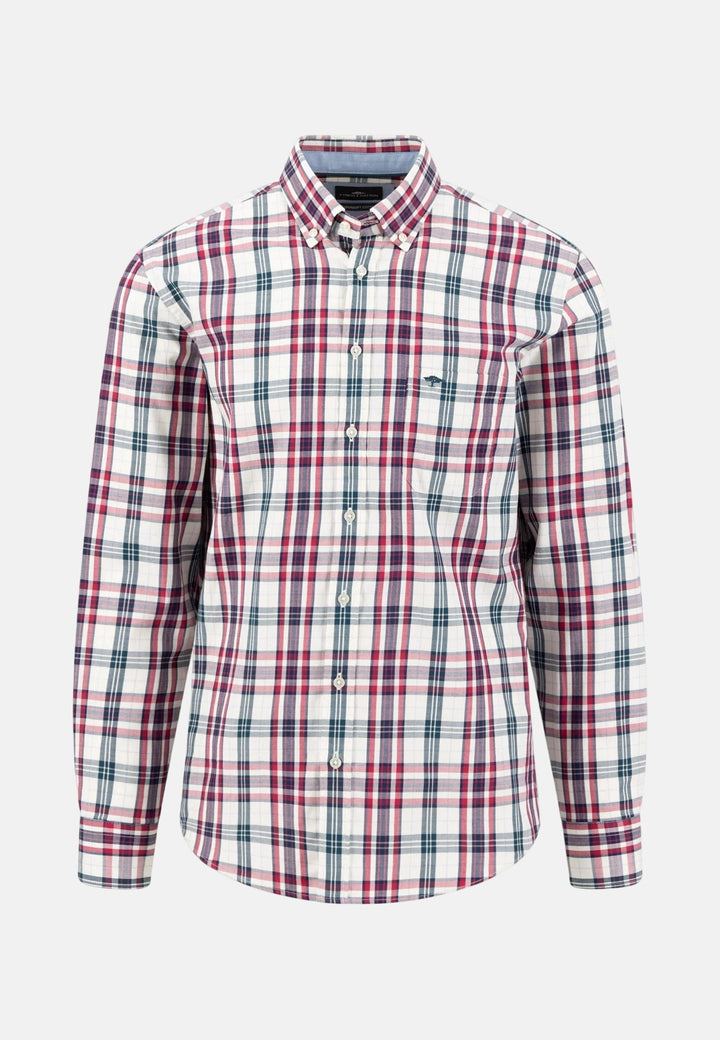 Fynch-Hatton Colorful Twill Check Button Down Shirt Grape 16086210-416-M