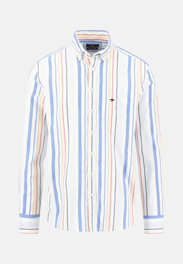 Fynch - Hatton Colourful Oxford Stripes Shirt Poppy Red 15028280-363-S