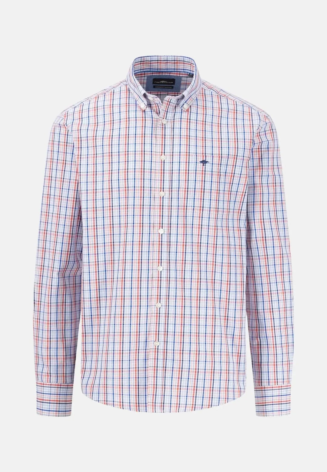 Fynch - Hatton Combi Check Shirt Poppy Red 15135350-363-S