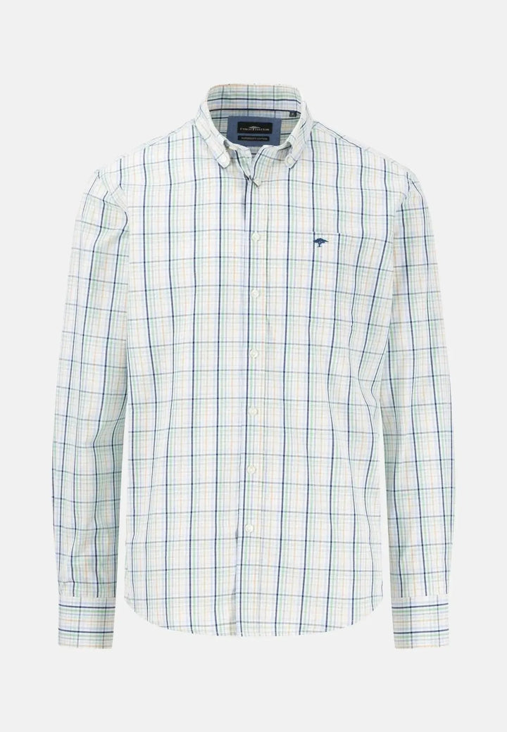 Fynch - Hatton Combi Check Shirt Turf Green 15135350-722-S