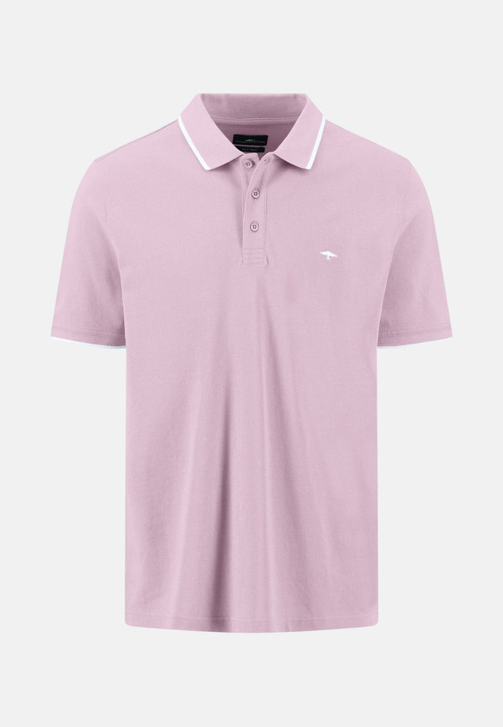 Fynch - Hatton Contrast Tipped 2 - Ply Cotton Polo Shirt Magnolia 16131801-464-M
