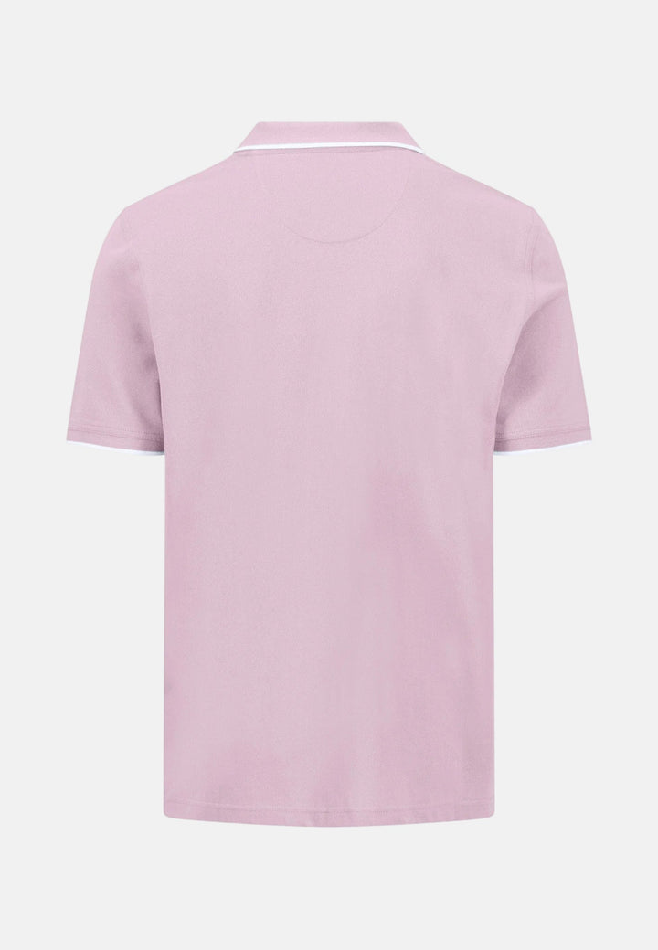 Fynch - Hatton Contrast Tipped 2 - Ply Cotton Polo Shirt Magnolia 16131801-464-M