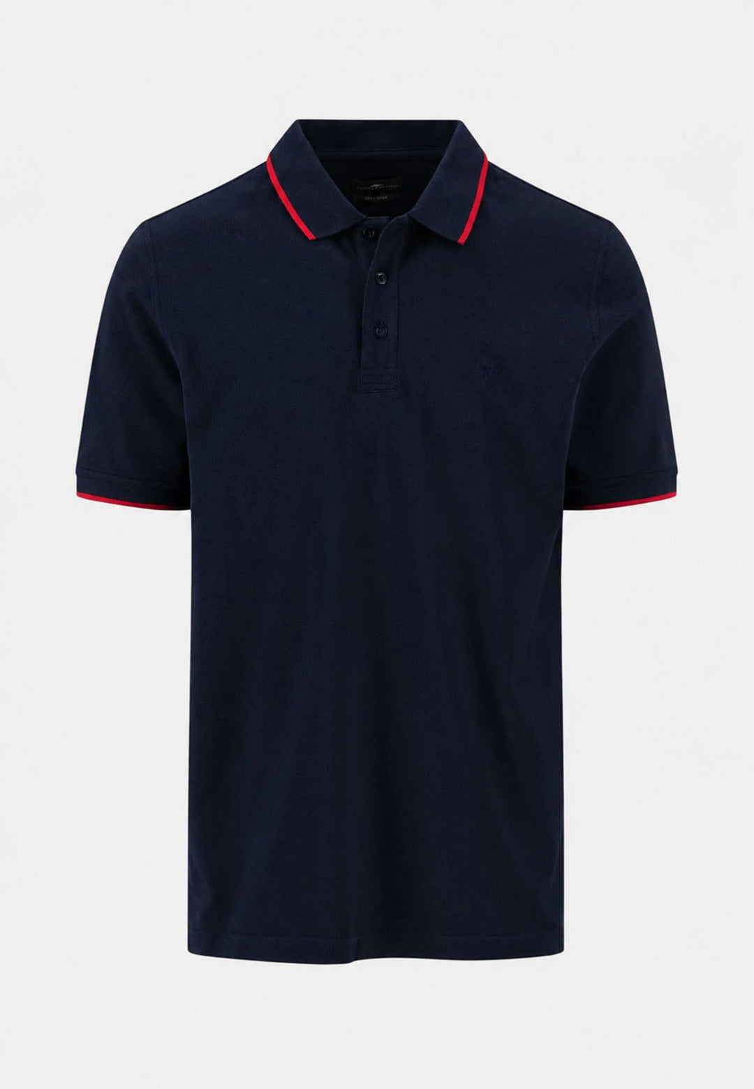 Fynch-Hatton Contrast Tipped 2-Ply Cotton Polo Shirt Navy 16131801-685-M