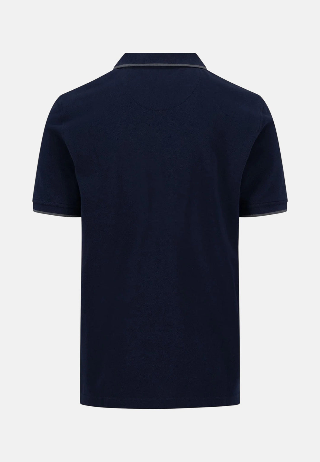 Fynch - Hatton Contrast Tipped 2 - Ply Cotton Polo Shirt Navy 16131801-685-M