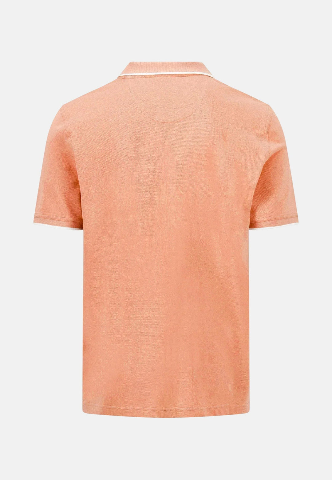 Fynch - Hatton Contrast Tipped 2 - Ply Cotton Polo Shirt Tangerine 16131801-212-M