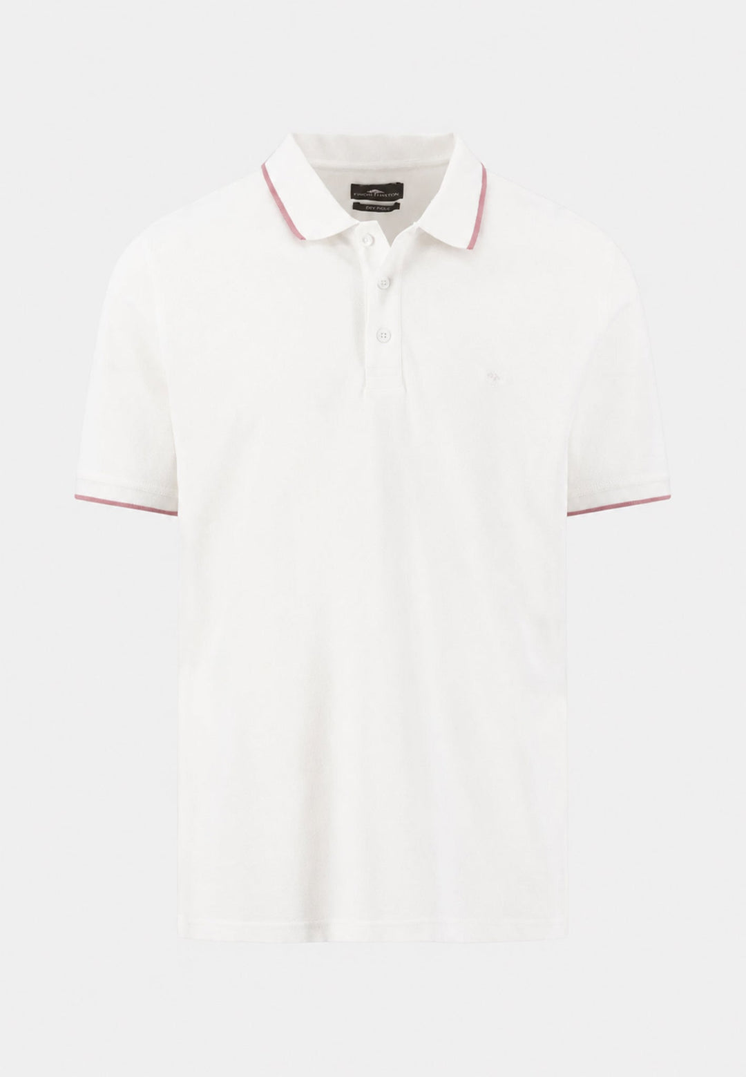 Fynch-Hatton Contrast Tipped 2-Ply Cotton Polo Shirt White 16131801-802-M