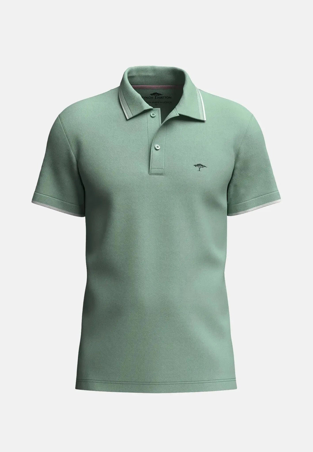 Fynch - Hatton Contrast Tipping Polo Shirt Minty Green 15051580-735-S