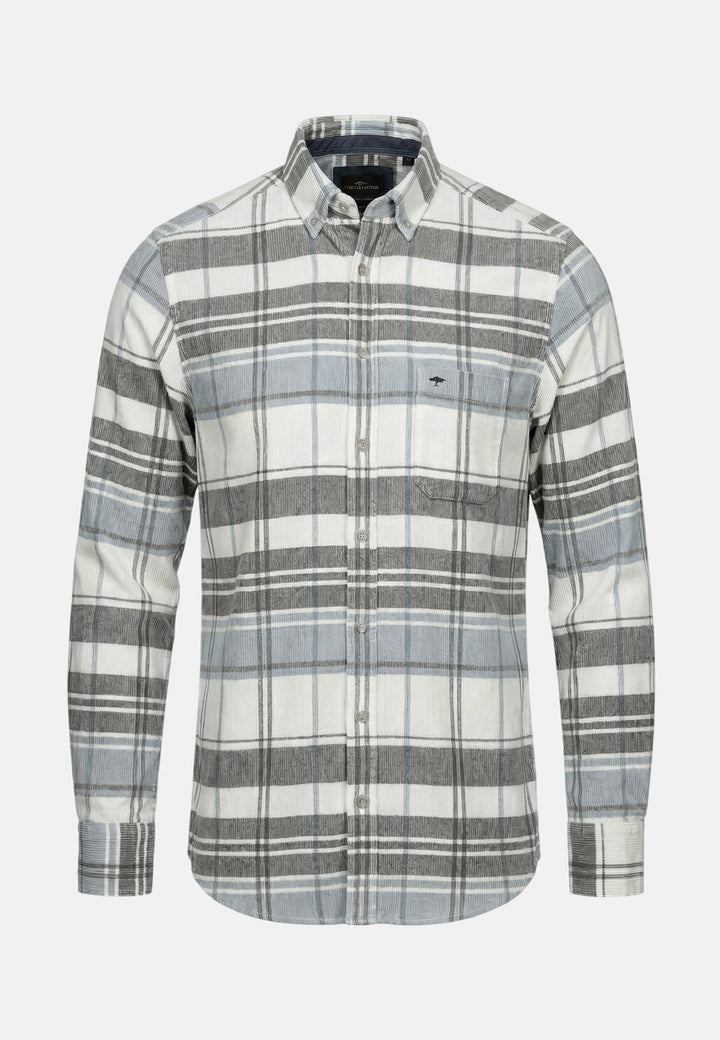 Fynch-Hatton Corduroy Check Button Down Shirt Clay 16095490-848-M