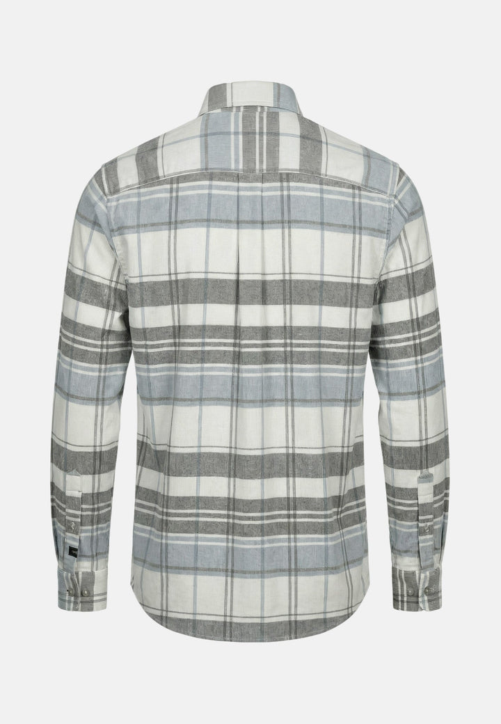 Fynch-Hatton Corduroy Check Button Down Shirt Clay 16095490-848-M