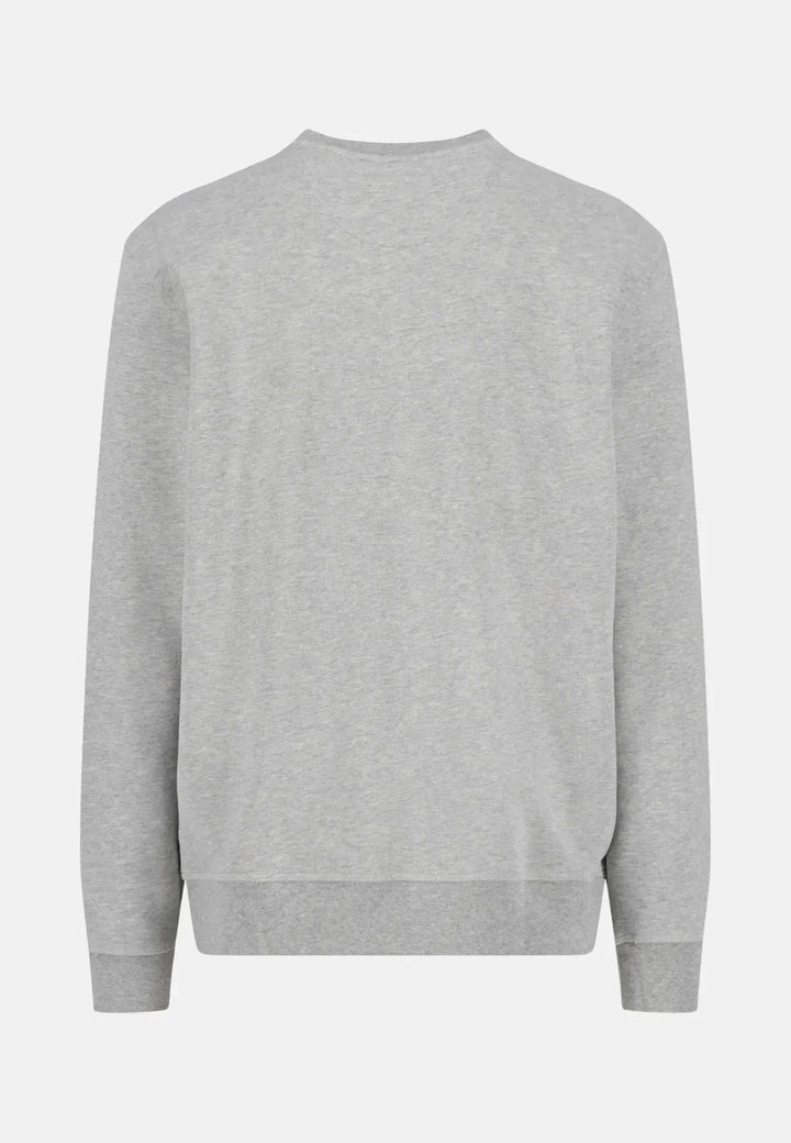 Cotton Crewneck Sweatshirt Medium Grey – FYNCH-HATTON, image 2 of 2