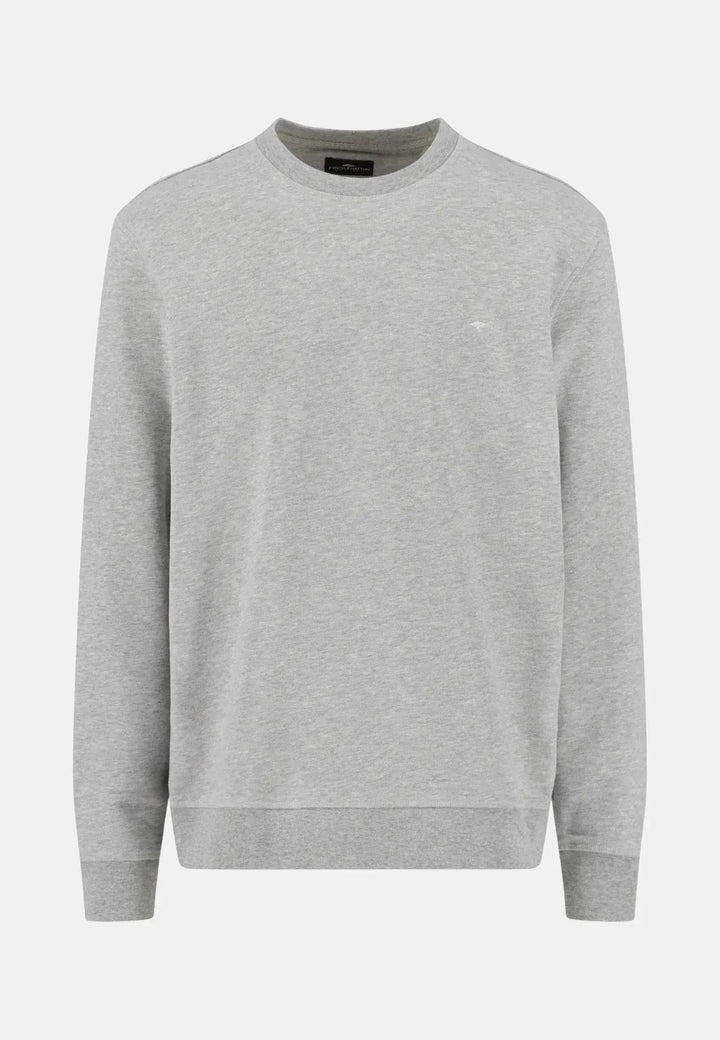 Cotton Crewneck Sweatshirt Medium Grey – FYNCH-HATTON, image 1 of 2