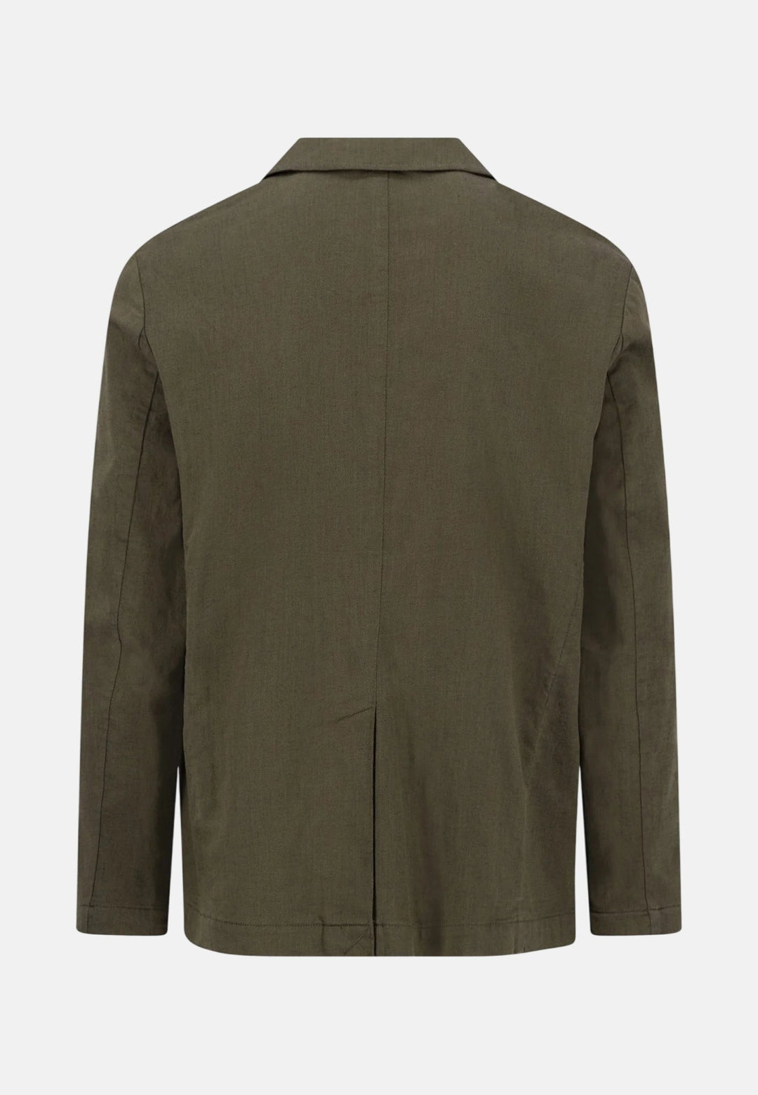 Fynch - Hatton Cotton Linen Blend Twotone Structured Blazer Dark Khaki 16032820-719-M