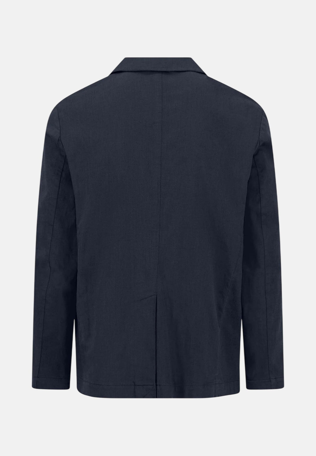 Fynch - Hatton Cotton Linen Blend Twotone Structured Blazer Dark Navy 16032820-688-M