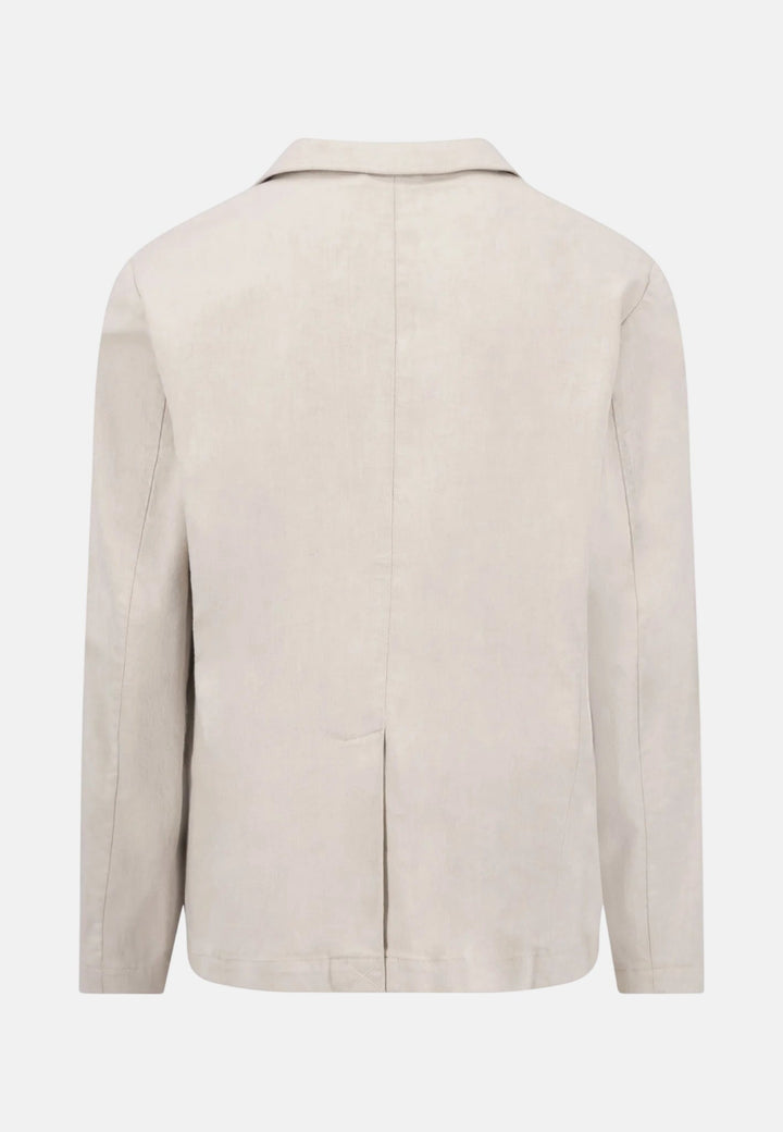 Fynch - Hatton Cotton Linen Blend Twotone Structured Blazer Stone 16032820-834-M