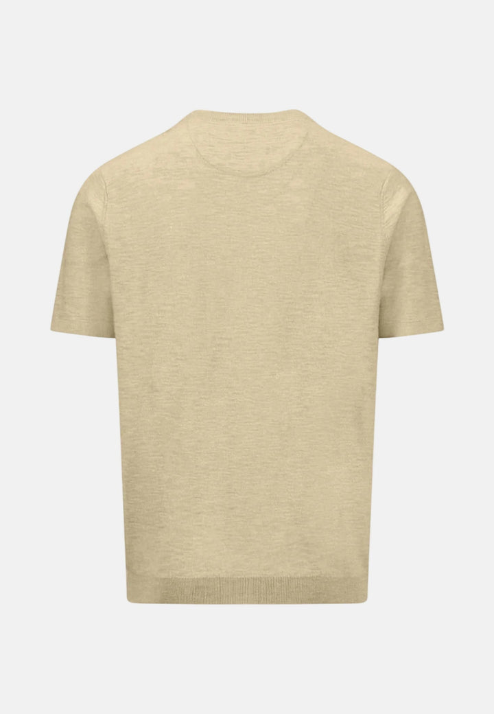 Fynch - Hatton Cotton Linen Fine Knit T-Shirt Pistachio 1603701-745-M