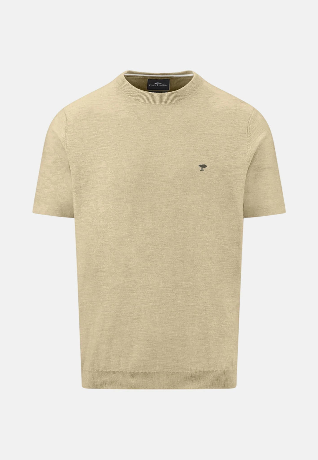 Fynch - Hatton Cotton Linen Fine Knit T-Shirt Pistachio 1603701-745-M