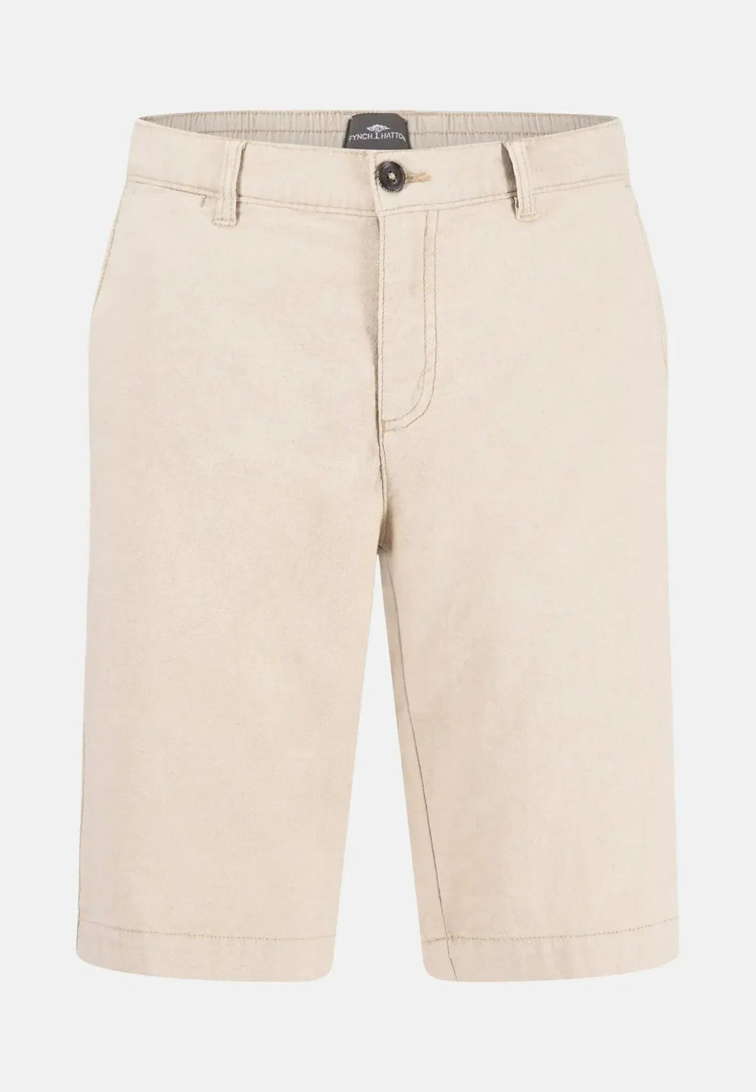 Fynch - Hatton - Cotton Linen Mix Shorts Stone - 15032819-834-S - uk