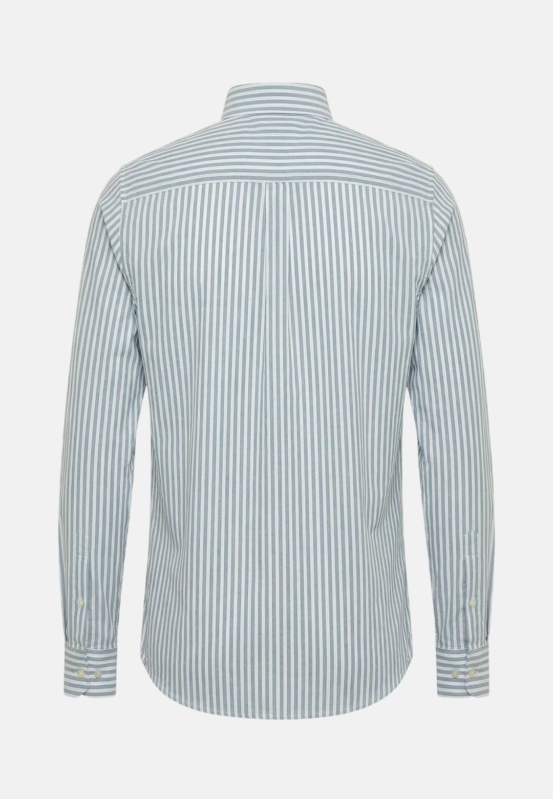 Fynch - Hatton Cotton Oxford Stripe Button Down Shirt Harbour Blue - 16138440-654-M - fynch - hatton.co.uk