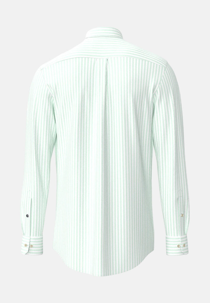 Fynch - Hatton Cotton Oxford Stripe Button Down Shirt Mint - 16138440-744-M - fynch - hatton.co.uk
