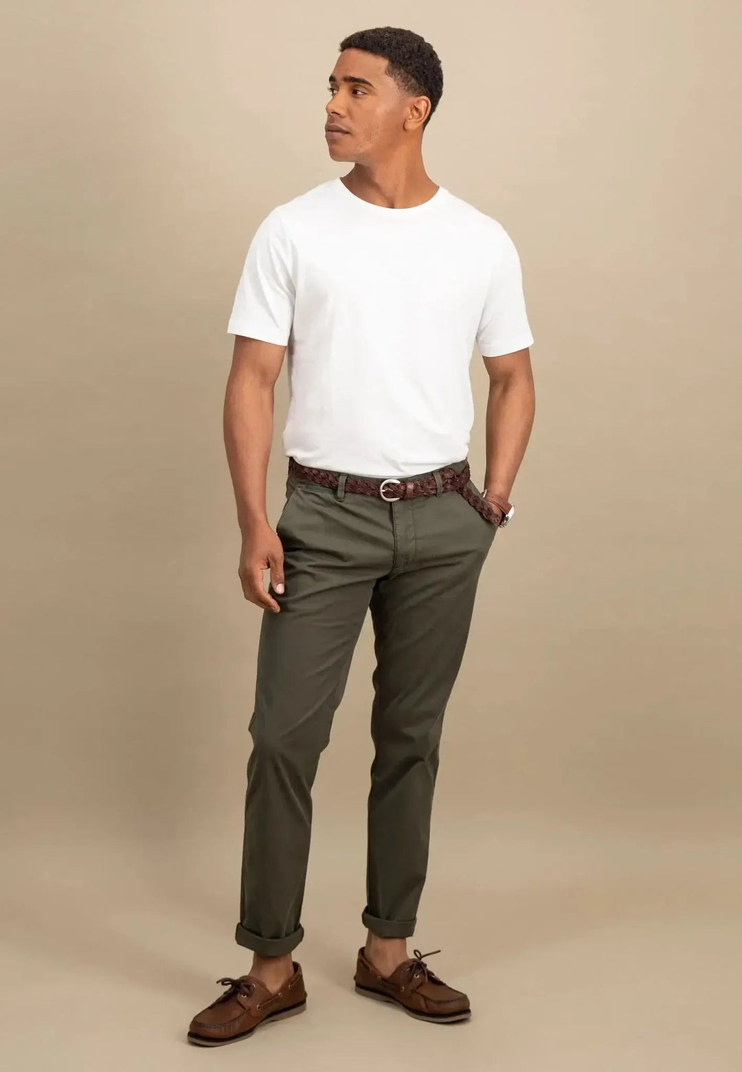 Fynch - Hatton - Cotton Stretch Chinos Dusty Forest - 15022830-716-32-32 - uk