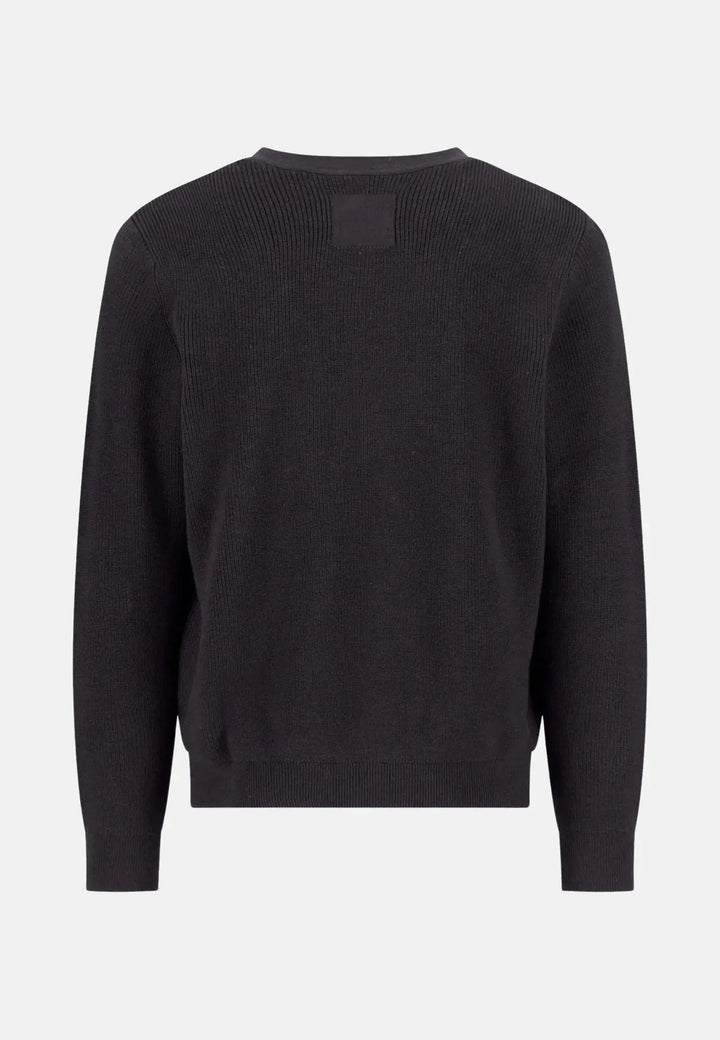 Cotton Wool Buttoned Cardigan Charcoal – FYNCH-HATTON, image 2 of 2