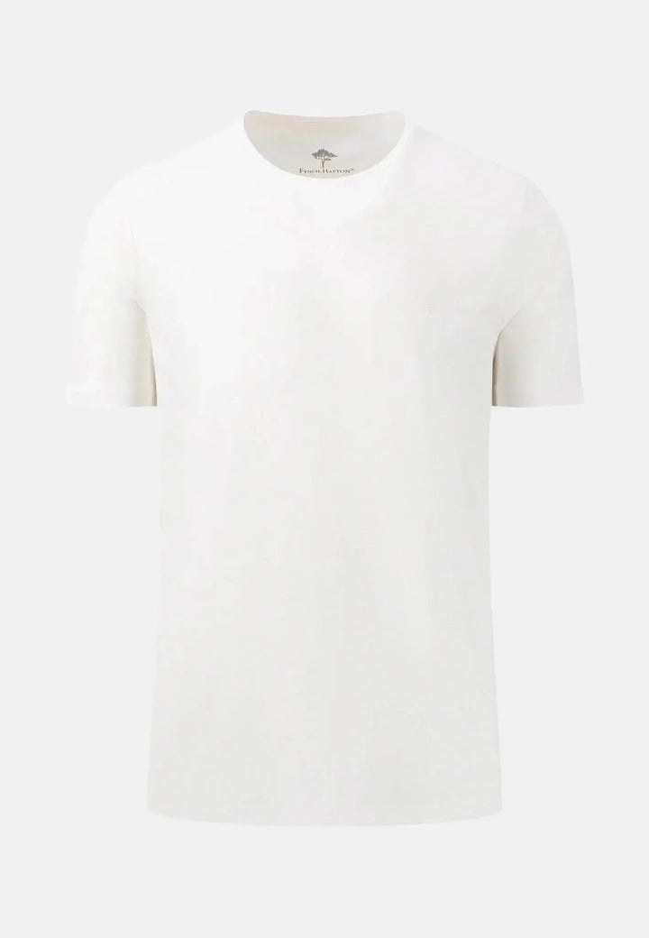 Fynch - Hatton - Crew Neck T-Shirt White - SNOS1500-802-S