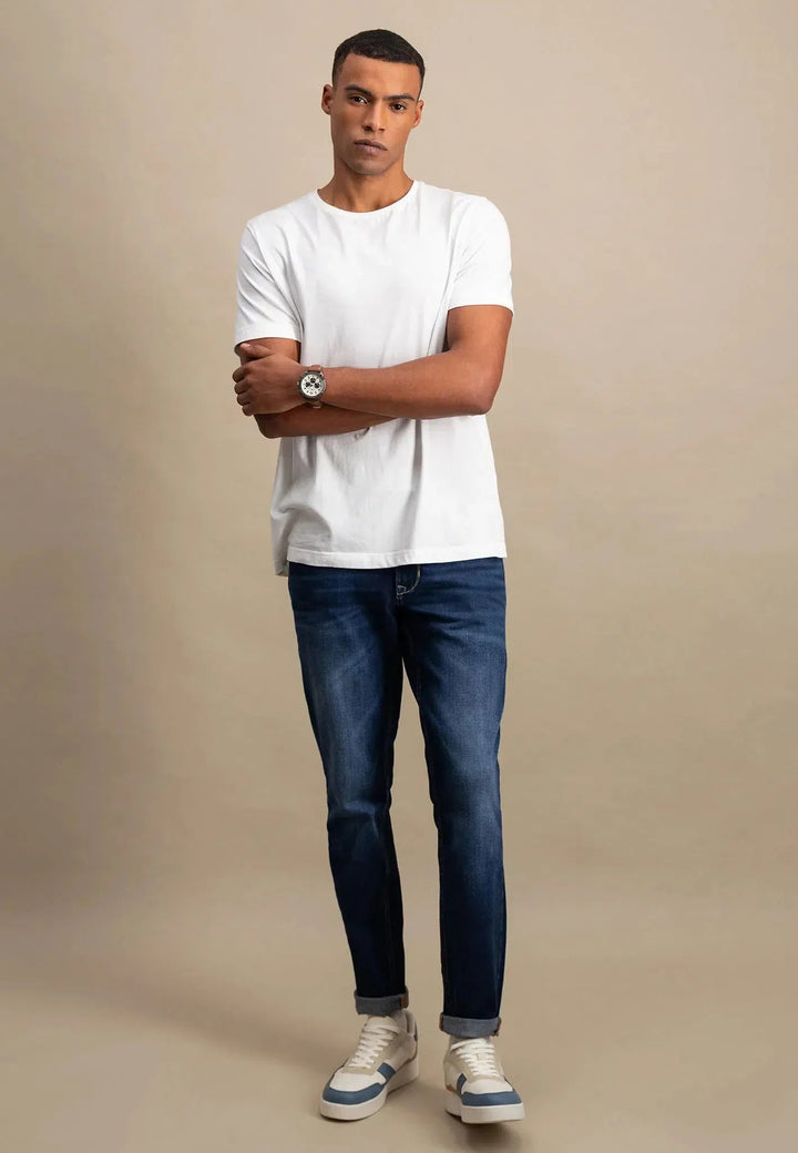 Fynch - Hatton - Crew Neck T-Shirt White - SNOS1500-802-S