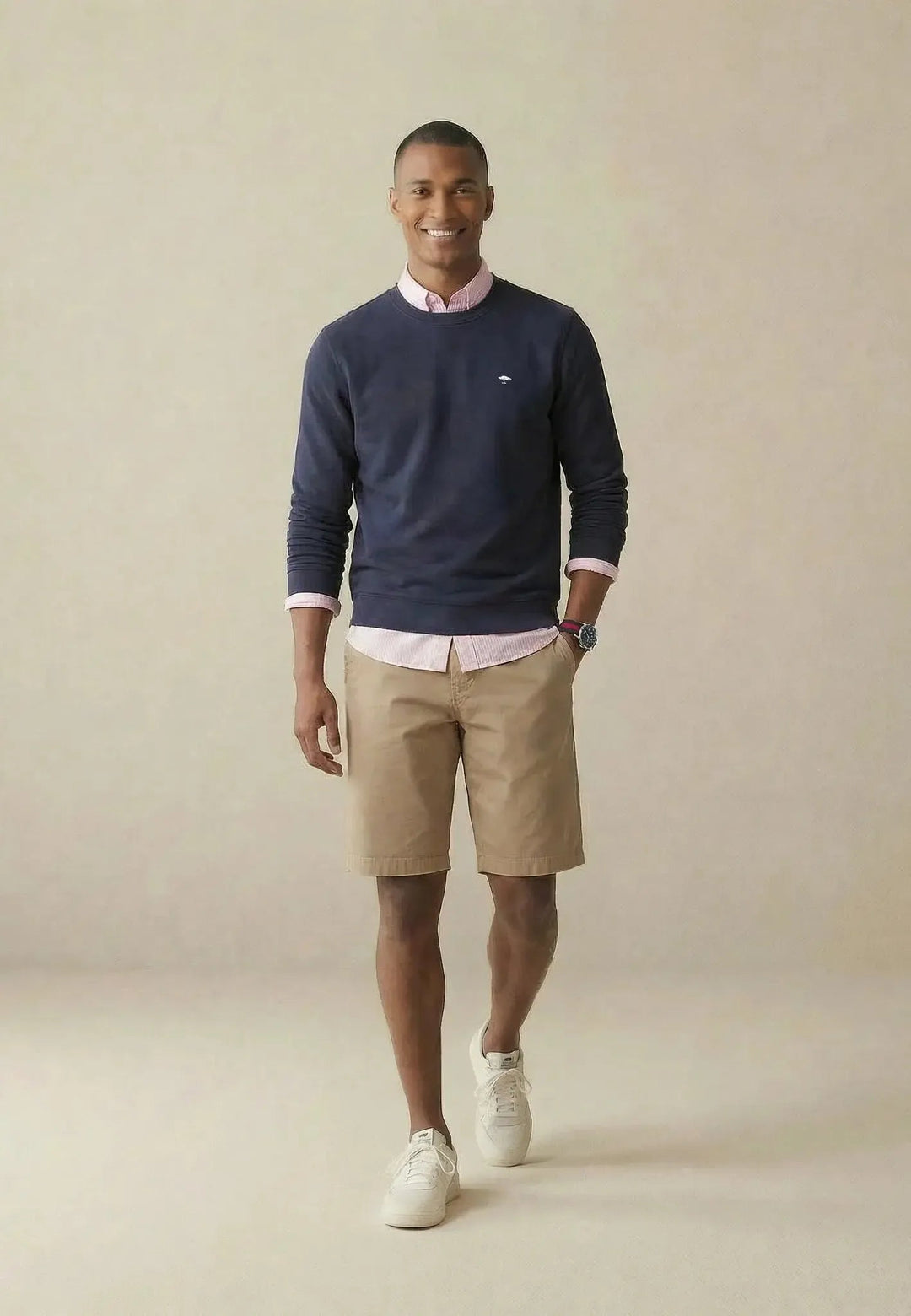 Fynch - Hatton Crewneck Sweatshirt Navy - 16131350-690-M - fynch - hatton.co.uk