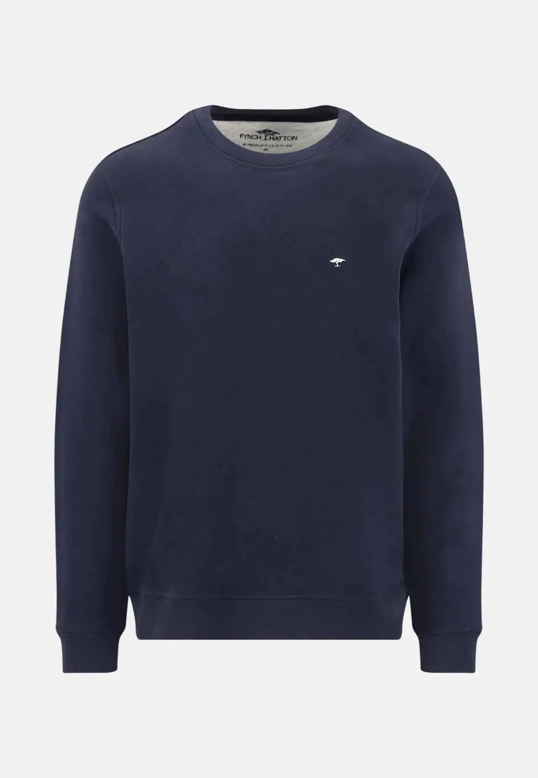 Fynch - Hatton Crewneck Sweatshirt Navy - 16131350-690-M - fynch - hatton.co.uk