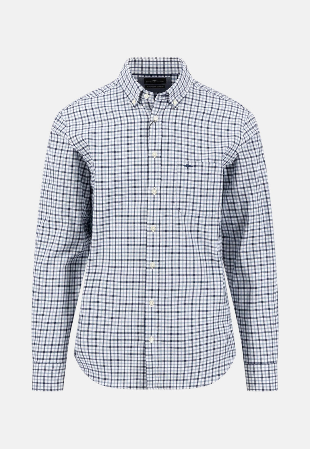 Fynch-Hatton Dobby Check Button Down Shirt Air Blue 16086190-660-M