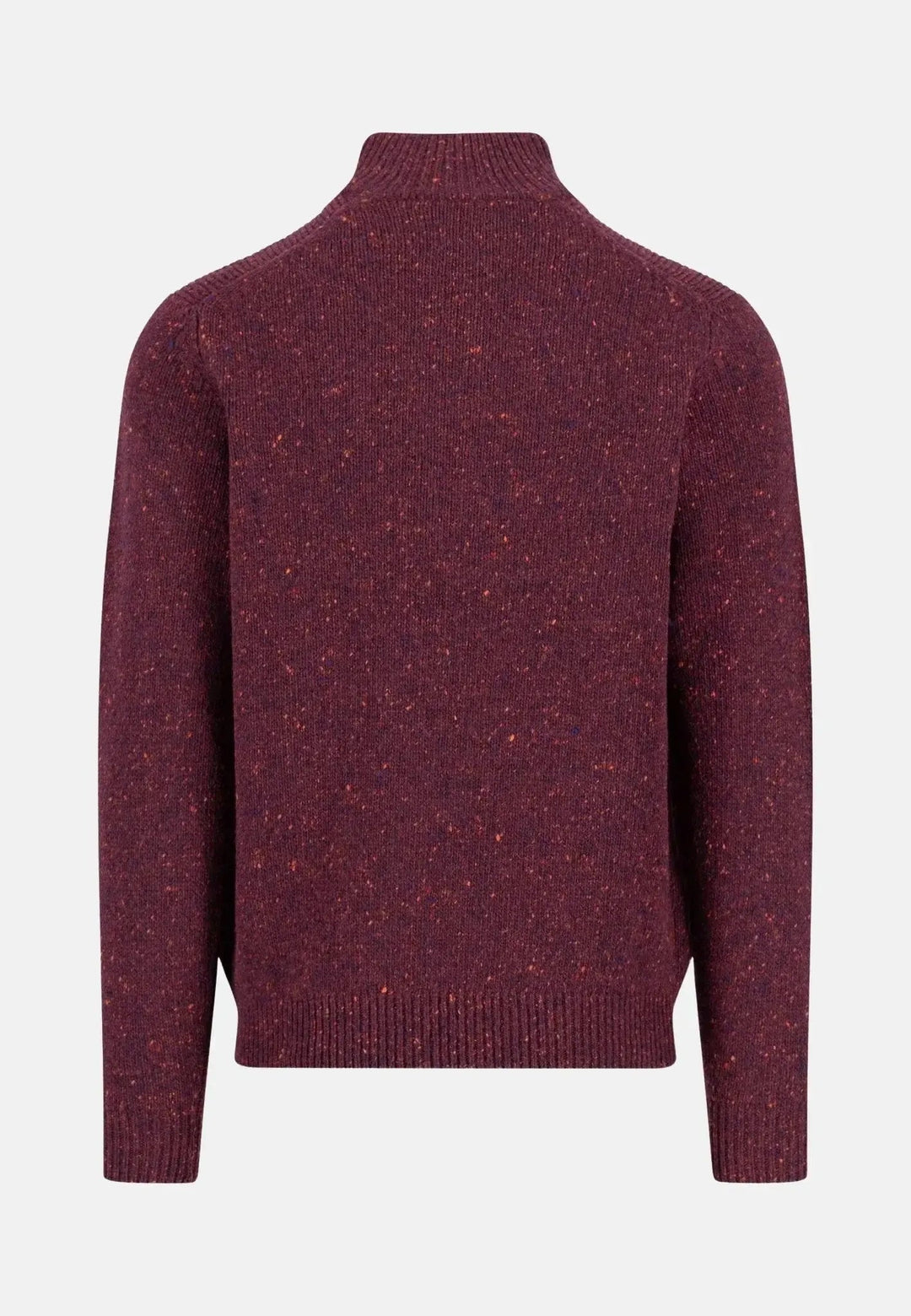 Fynch - Hatton Donegal Wool 1/4 Zip Knit Deep Merlot 1510346-368-S