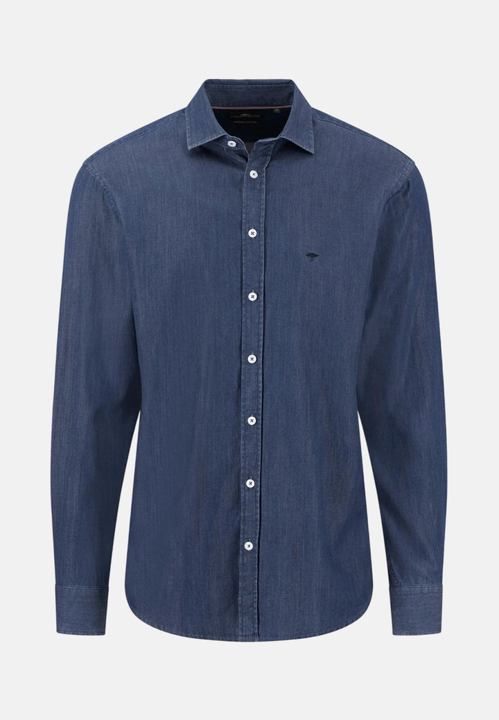 Fynch-Hatton Egyptian Denim Kent Collar Shirt Ink Blue 16089413-661-S