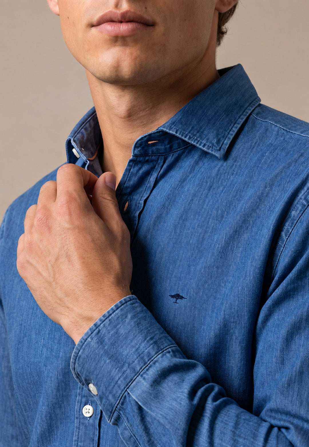 Fynch-Hatton Egyptian Denim Kent Collar Shirt Midnight 16089413-672-S