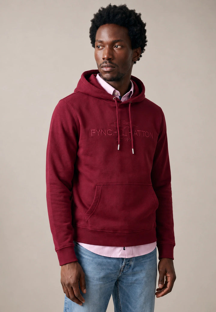Fynch-Hatton Embroidered Logo Hoodie Brick 16141355-346-S