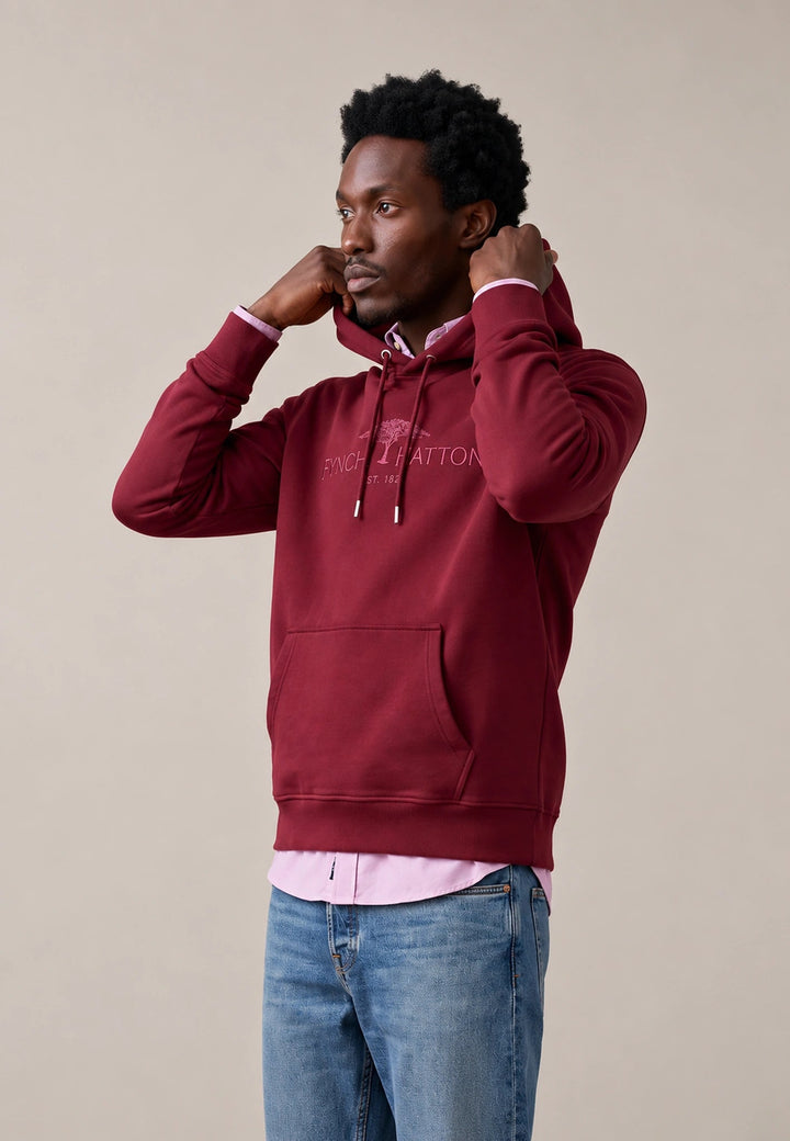 Fynch-Hatton Embroidered Logo Hoodie Brick 16141355-346-S
