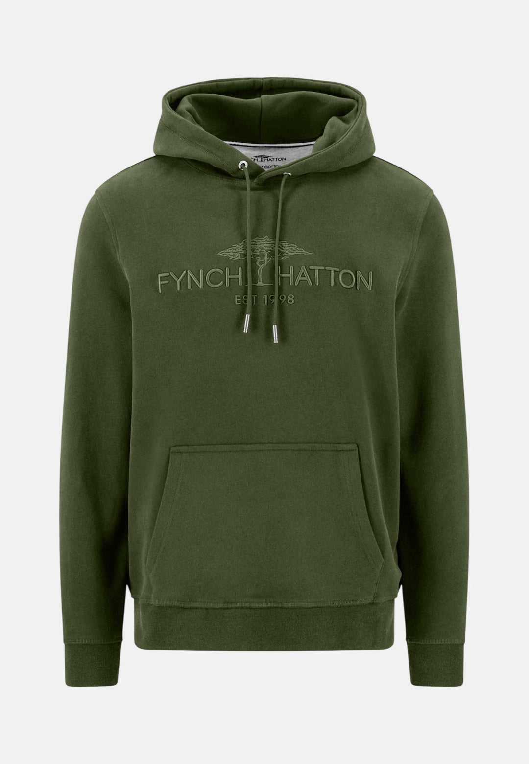 Fynch-Hatton Embroidered Logo Hoodie Moss 16141355-748-S
