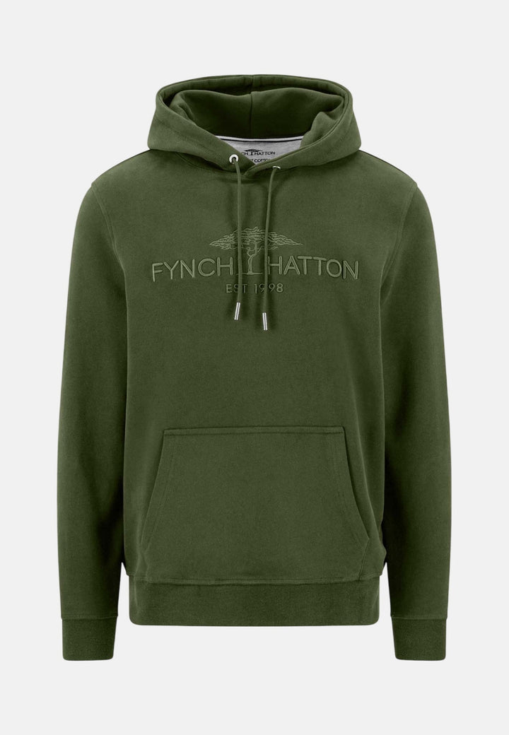 Fynch-Hatton Embroidered Logo Hoodie Moss 16141355-748-S