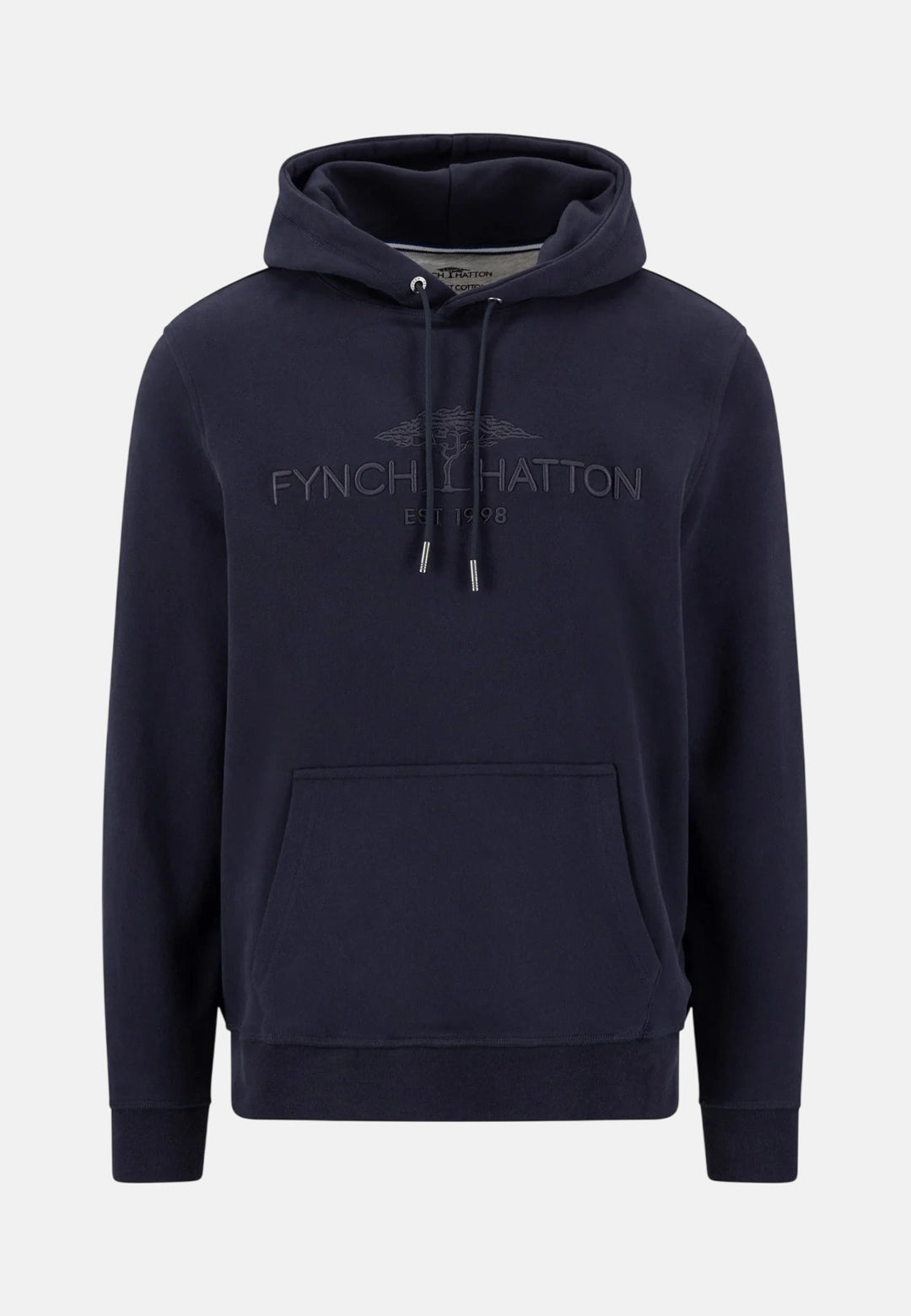 Fynch-Hatton Embroidered Logo Hoodie Navy 16141355-685-S