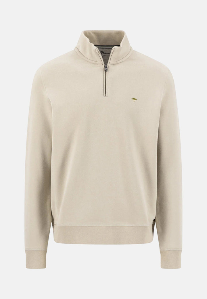 Fynch-Hatton Essential 1/4 Zip Sweatshirt Clay 16141351-848-S