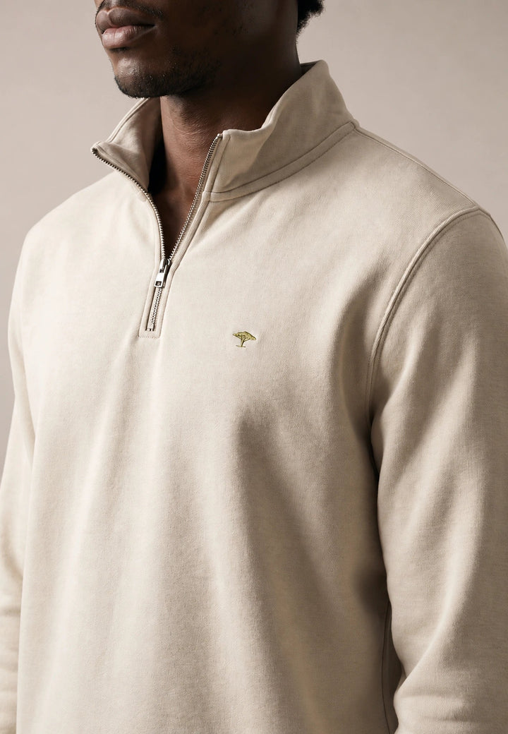 Fynch-Hatton Essential 1/4 Zip Sweatshirt Clay 16141351-848-S
