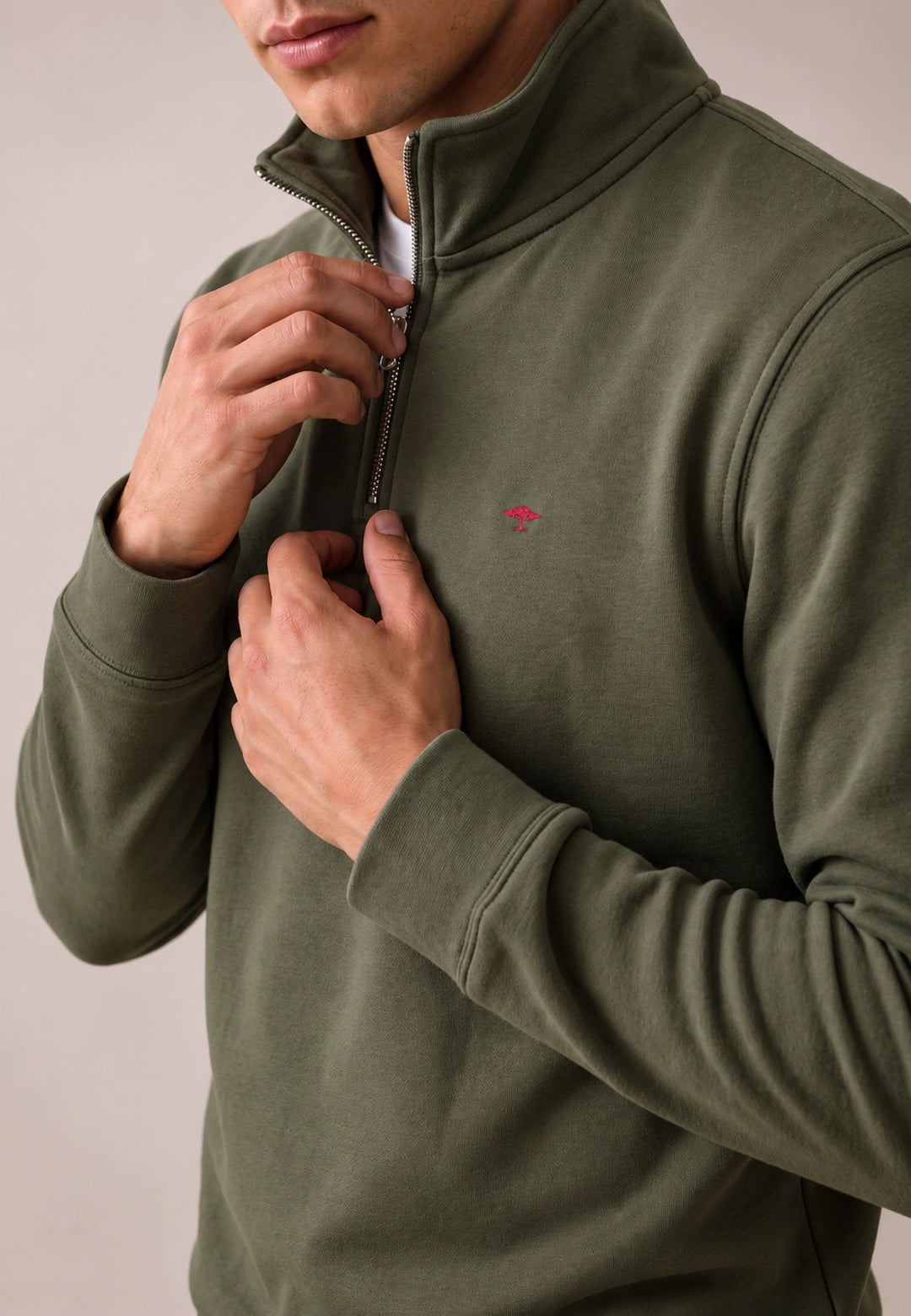 Fynch-Hatton Essential 1/4 Zip Sweatshirt Cypress 16141351-749-M