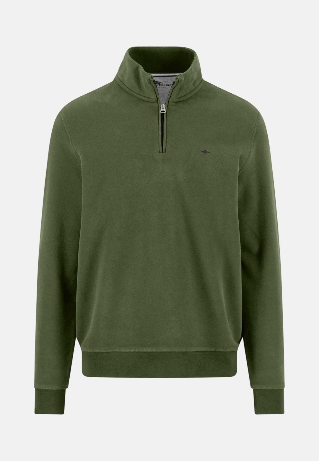 Fynch-Hatton Essential 1/4 Zip Sweatshirt Moss 16141351-748-M