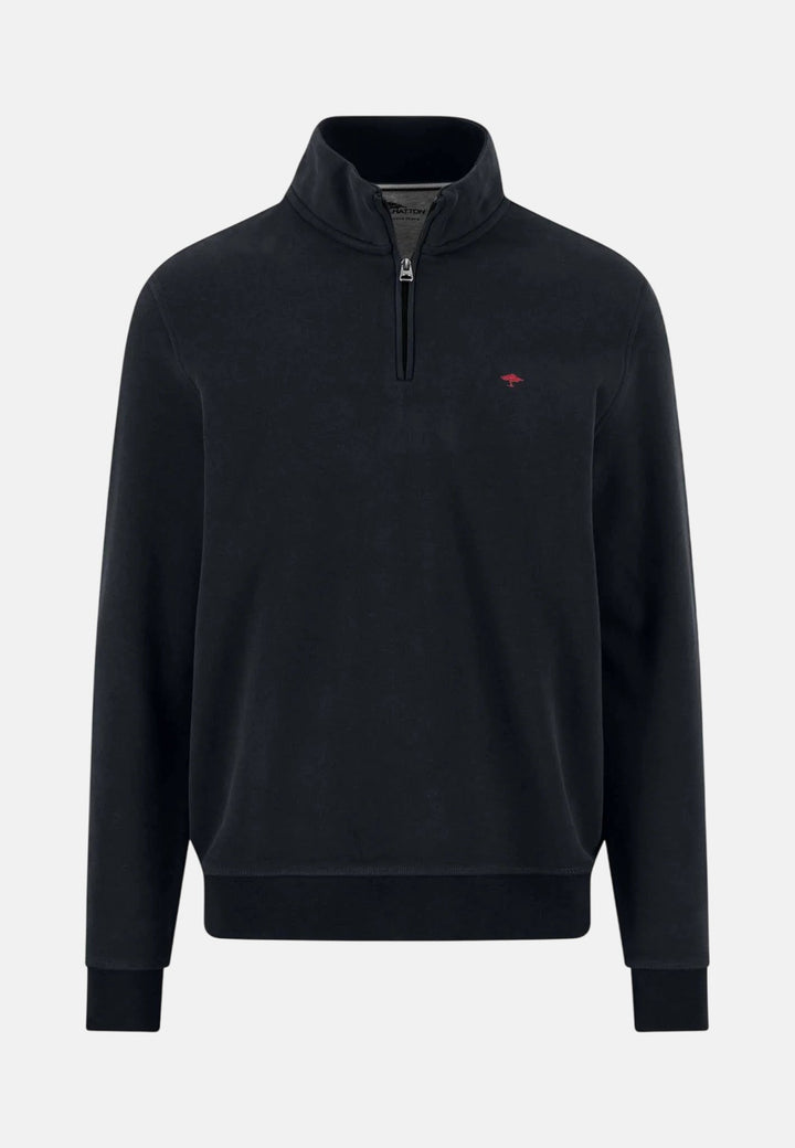 Fynch-Hatton Essential 1/4 Zip Sweatshirt Navy 16141351-685-S