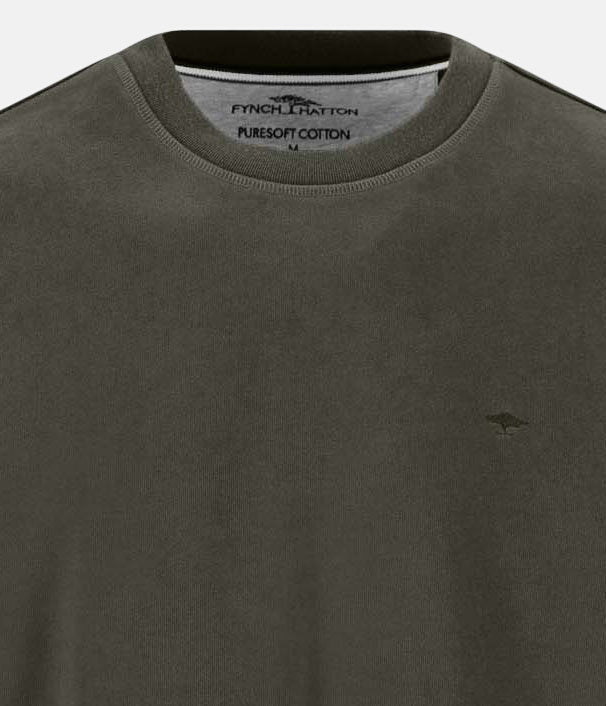 Fynch-Hatton Essential Crewneck Sweatshirt Cypress 16141350-749-S
